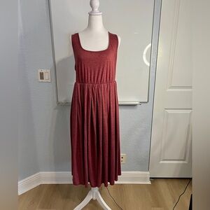 Bloomchic Red Sleeveless Midi Dress